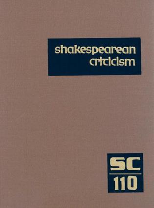 Shakespearean Criticism, Volume 110