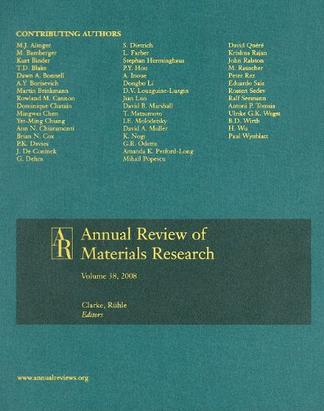 Annual Review of Materials Research, Volume 38