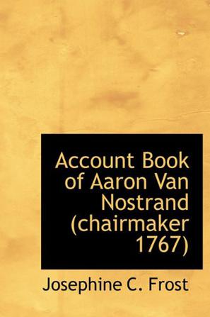 Account Book of Aaron Van Nostrand