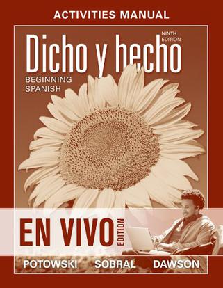Activities Manual to Accompany Dicho En Vivo