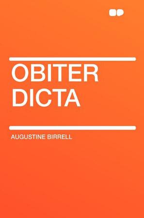 Obiter Dicta