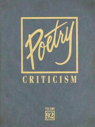 Poetry Criticism, Volume 92