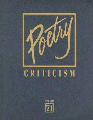 Poetry Criticism, Volume 71