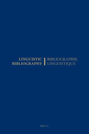 Linguistic Bibliography for the Year 1989 and Supplement for Previous Years