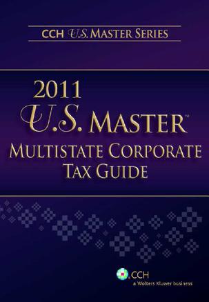 Us Master Multistate Corporate Tax Guide, 2011