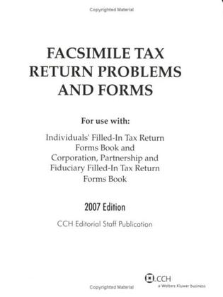 Facsimile Tax Return Problems and Forms