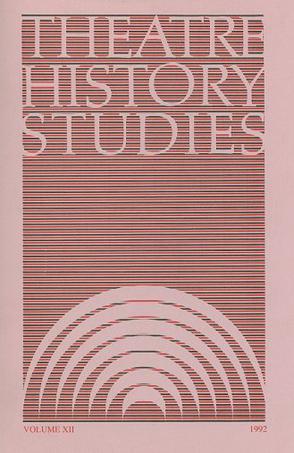 Theatre History Studies 1992