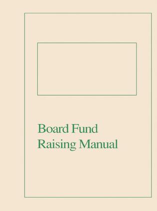 Board Fund Raising Manual