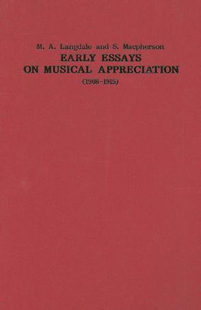 Early Essays on Musical Appreciation