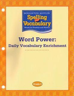 Houghton Mifflin Spelling and Vocabulary