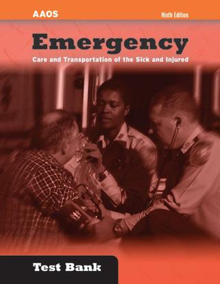 Emergency Care and Transportation of the Sick and Injured