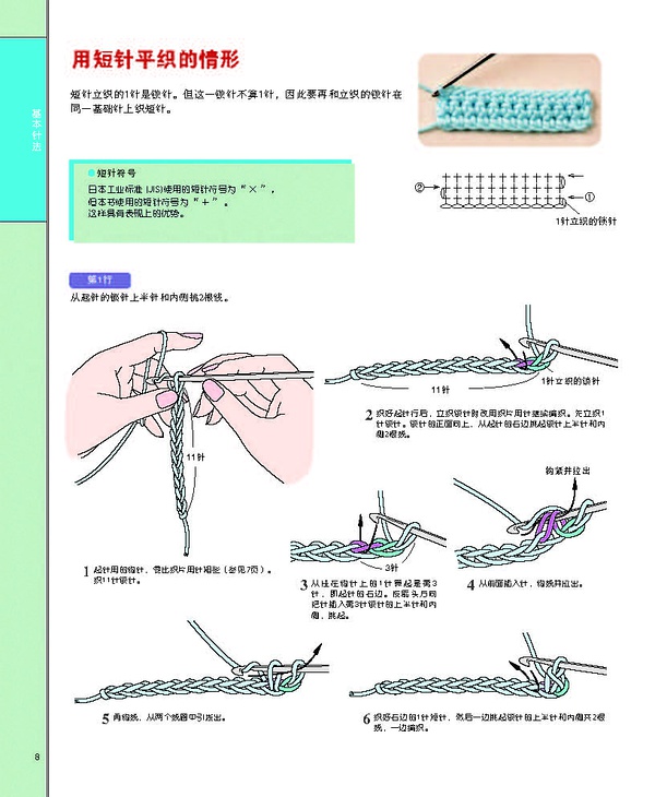 用短针平织的情形1