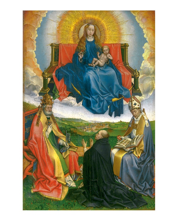 【荣耀中的圣母与捐赠者，圣彼得和圣奥古斯丁】by罗伯特• 康平1